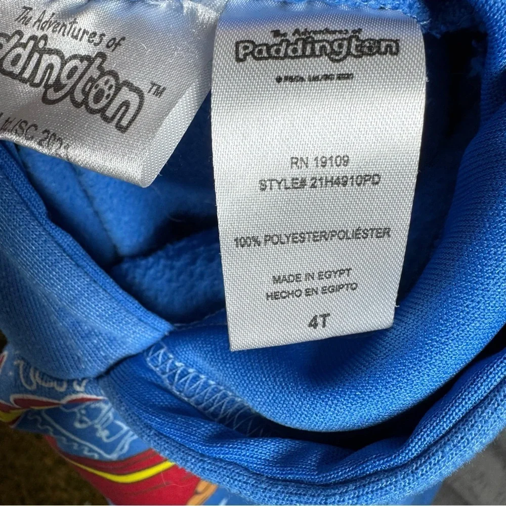 Vibrant Blue Paddington Bear Hoodie with Fun Graphic Design